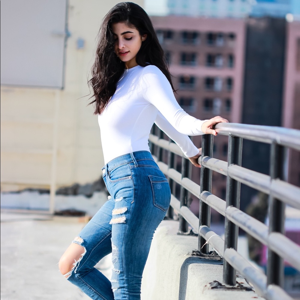 NWT!!! White Long Sleeve Bodysuit